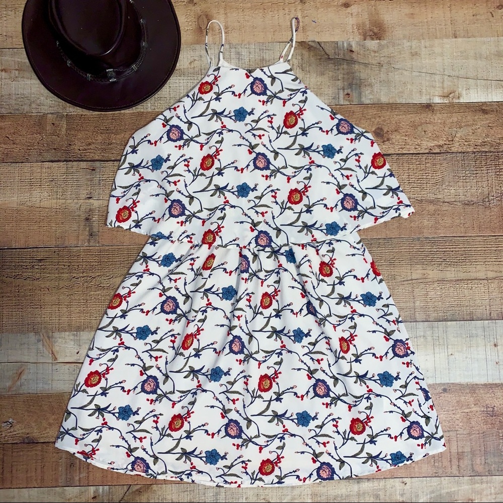Francesca’s | Floral Print Sleeveless Mini Dress